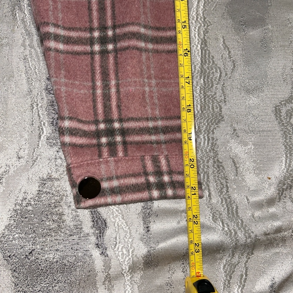 Chic Pink Plaid Utility Jacket - Picture 9 of 12